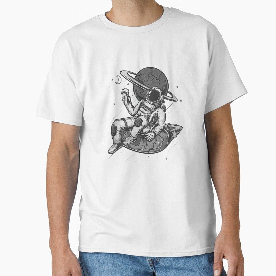 Men's Novelty Vintage Space travel Astronaut  funny my space by BOHOVIN