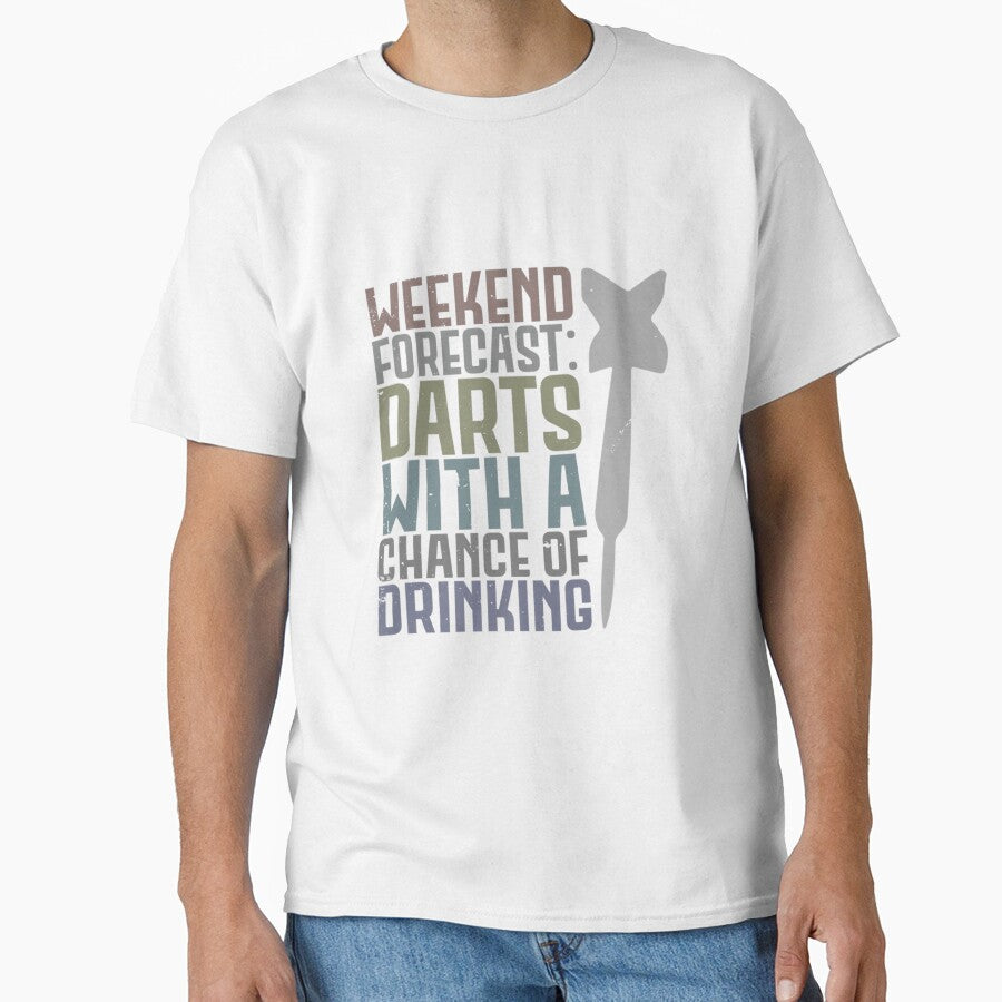 WEEKEND FORECAST DARTS WITH A CHANCE OF DRINKING FUNNY PUN by sobriowslen