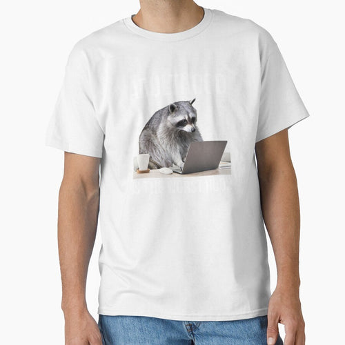 Adulthood Is The Worst Hood Funny Raccoon Office by Unhinged Hellions