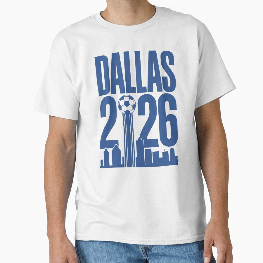 Dallas Soccer 2026 Texas Skyline Football Fan by MavtM