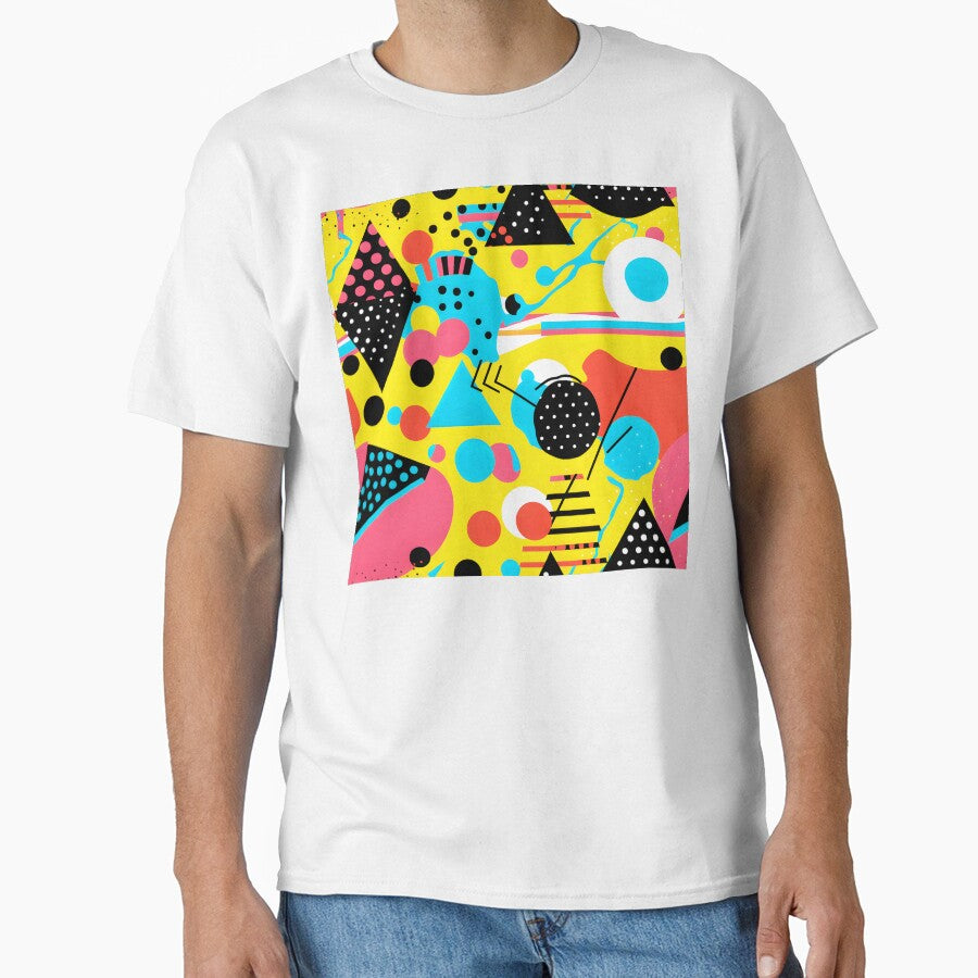 Pop Art Pink, Blue, And Yellow Abstract Designs by DEC02