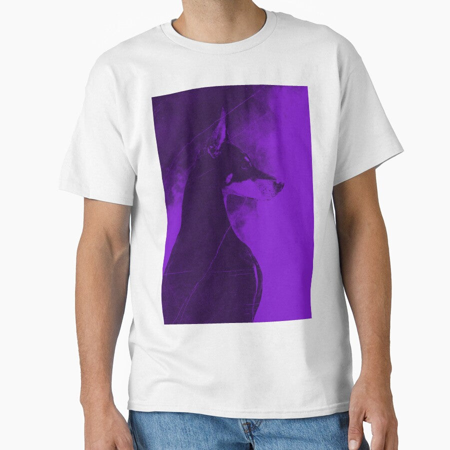 Purple Doberman Grunge Cover by Abstract Finds