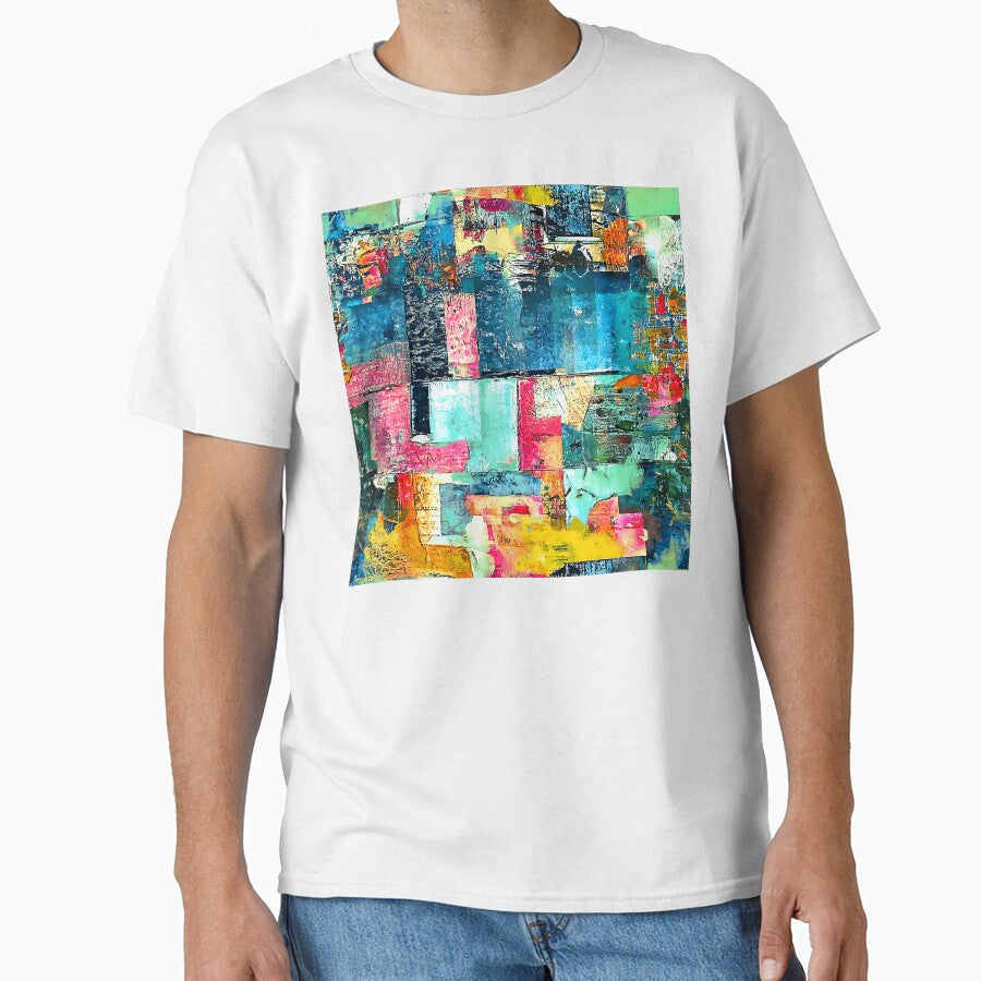 Grunge-Style Colorful Modern Contemporary Textured Abstract Art by DEC02