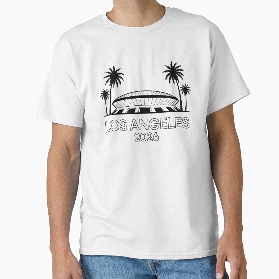 Los Angeles 2026 Palm Tree Sunset T-Shirt V11 by DarylWelsh2024