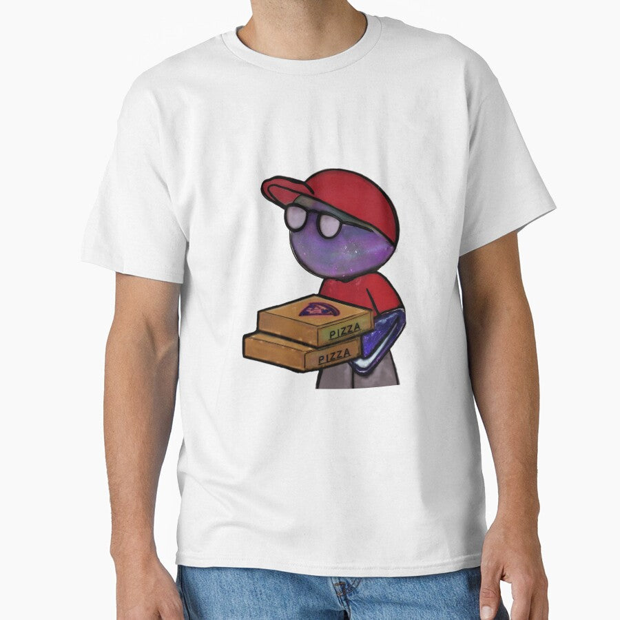 My Dude Cartoon With Pizzas  Fun  Surreal Character Drawing by kambriacasi