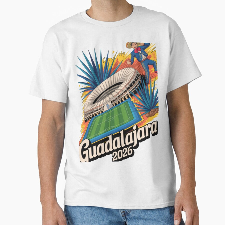 Guadalajara 2026  Mexico Football Soccer Souvenir T-Shirt V21 by DarylWelsh2024