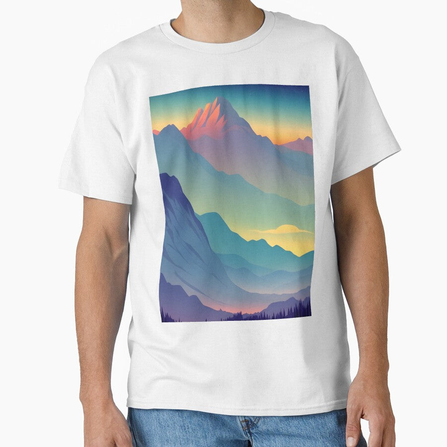 Find the Perfect Minimalist Matte Painting of Beautiful Mountain Landscape in the Bavarian Alps Print for Any Occasion or Gift by supeart