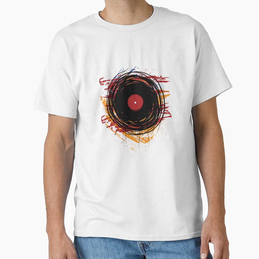 Vinyl record retro grunge with paint and scratches music dj! by JohnFin1