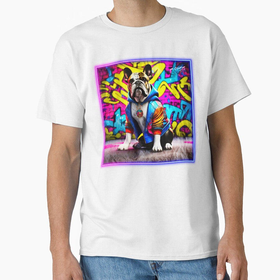 Graffiti style Bulldog by Drone-tees