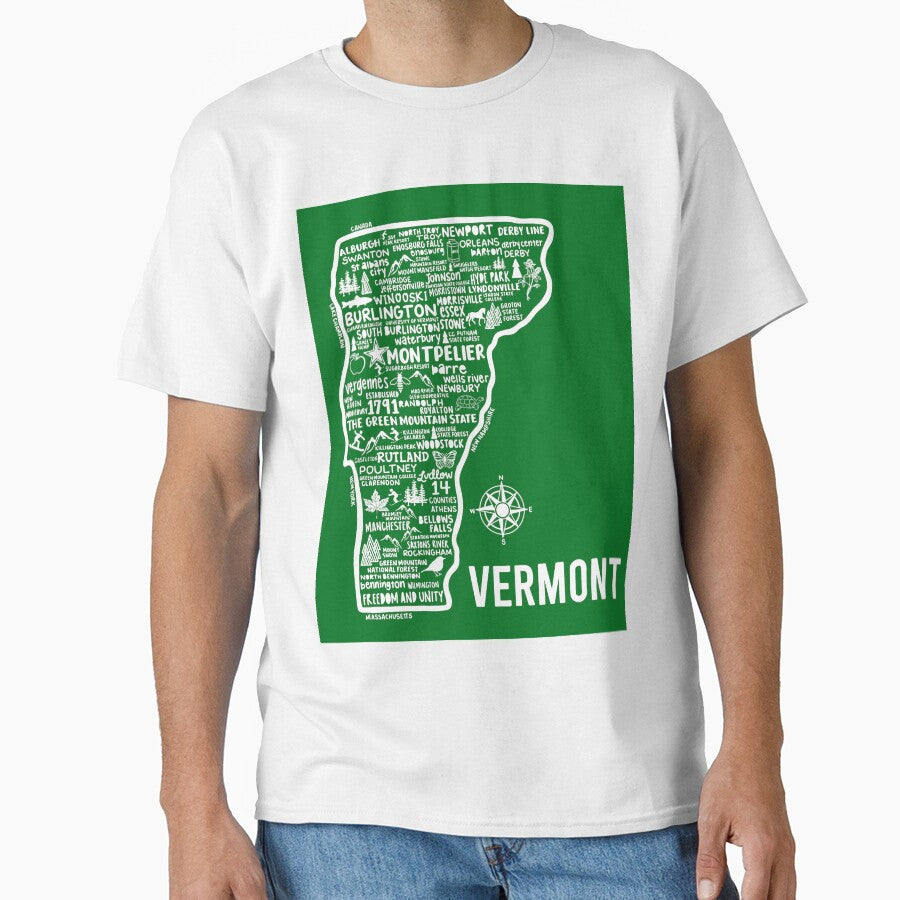 Vermont Map by fiberandgloss