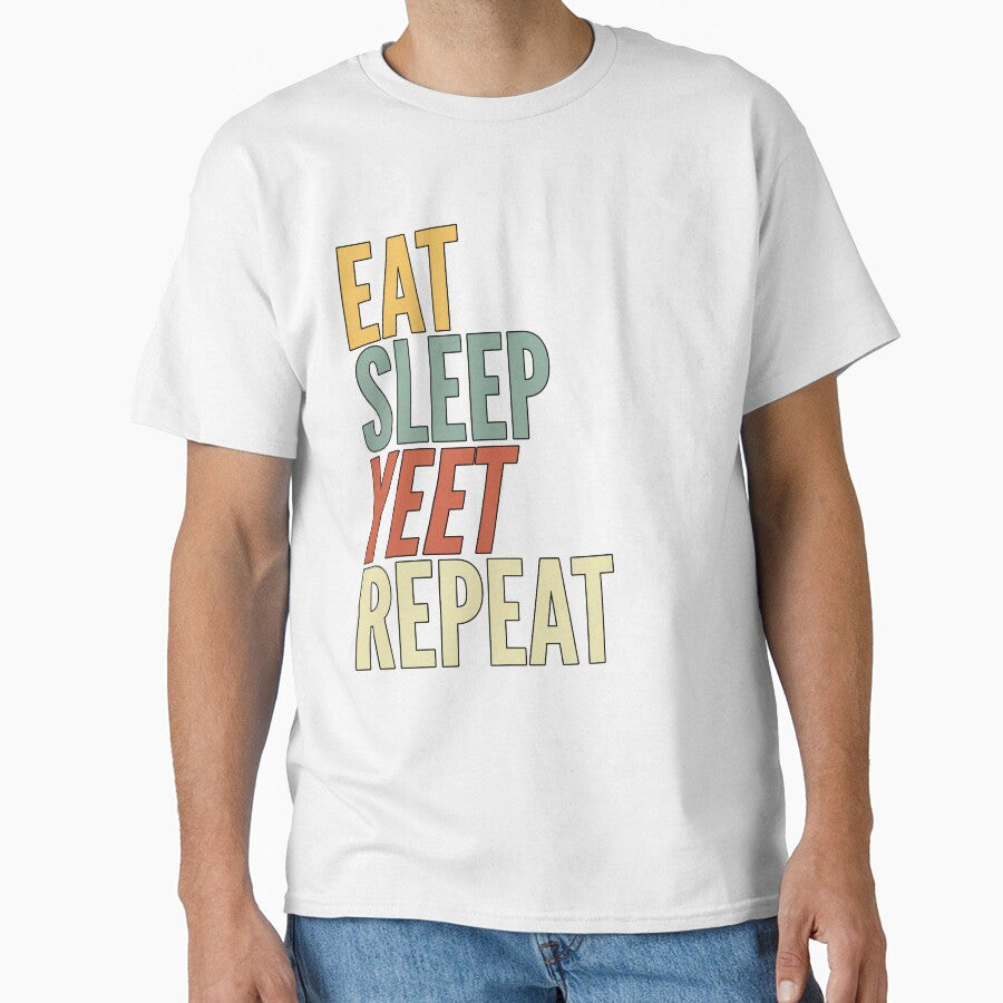 Retro Eat Sleep Yeet Repeat by azmndesigns