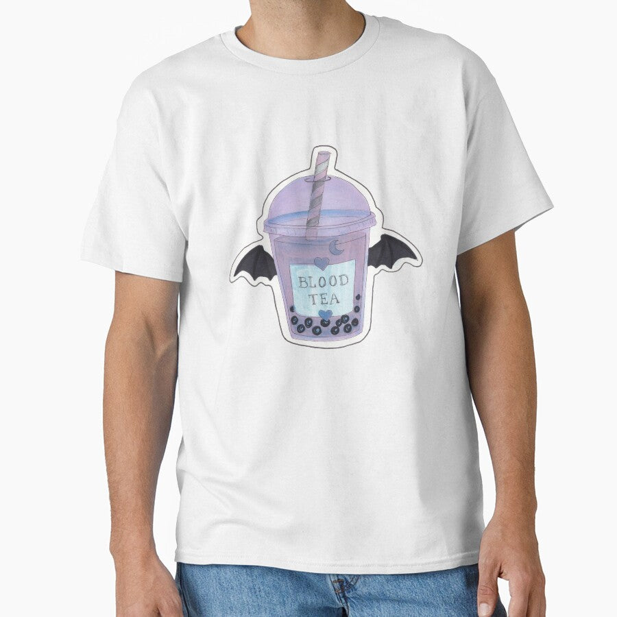 Blood Tea Bat Wing Boba — Pastel Goth Creepy Cute Bubble Tea Art by Darkfully-Done