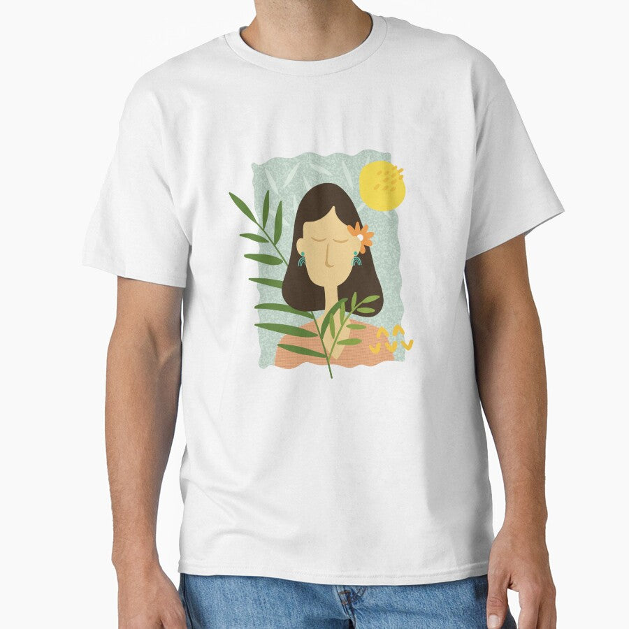 Boho Girl (Green Background) by RanRanDesigns