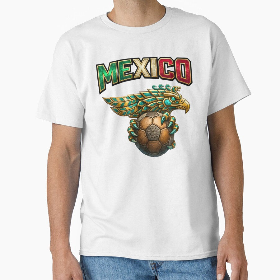 Mexico Soccer Aztec Eagle Design, Mexican Pride Futbol Art by ArtSpark Studio