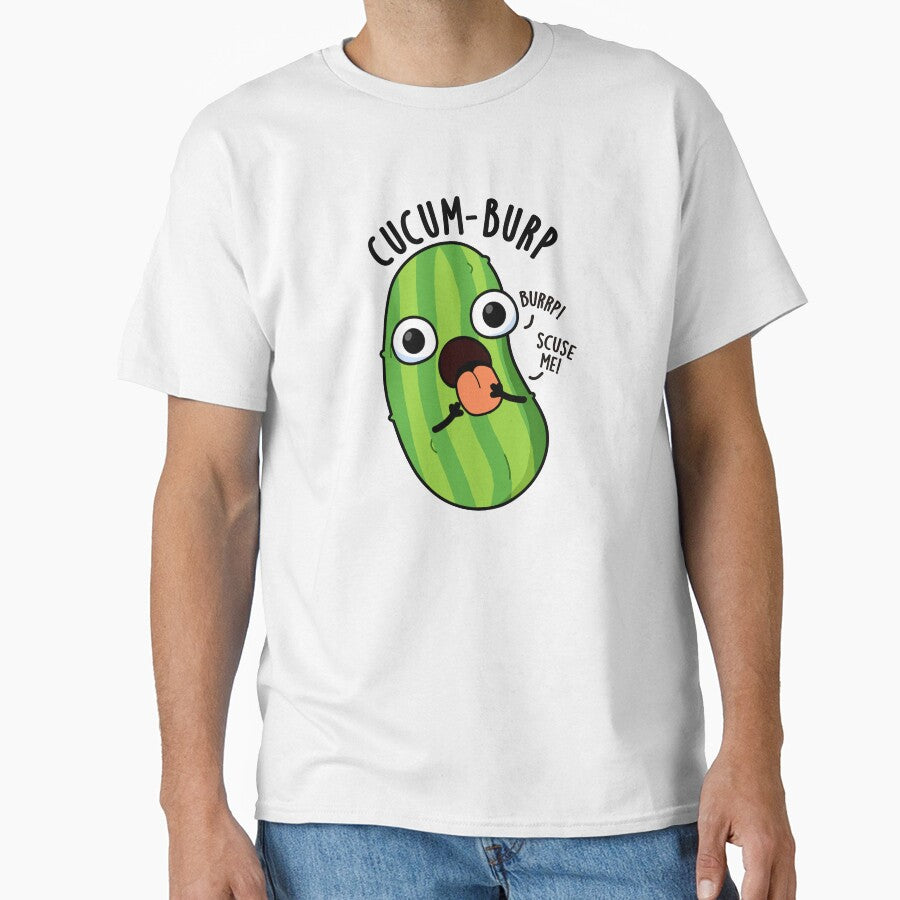 Cucum-burp Funny Cucumber Pun by punnybone