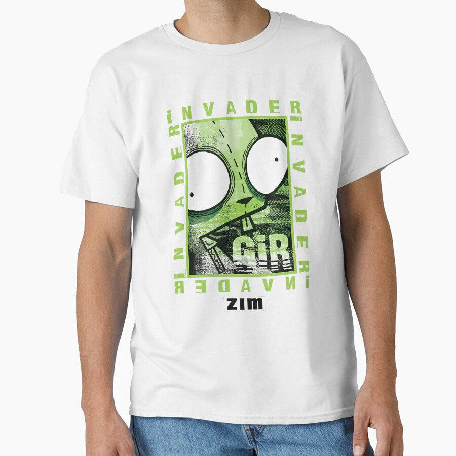 Invader Zim GIR Glitch Cartoon Graphic Design by layprotuninec