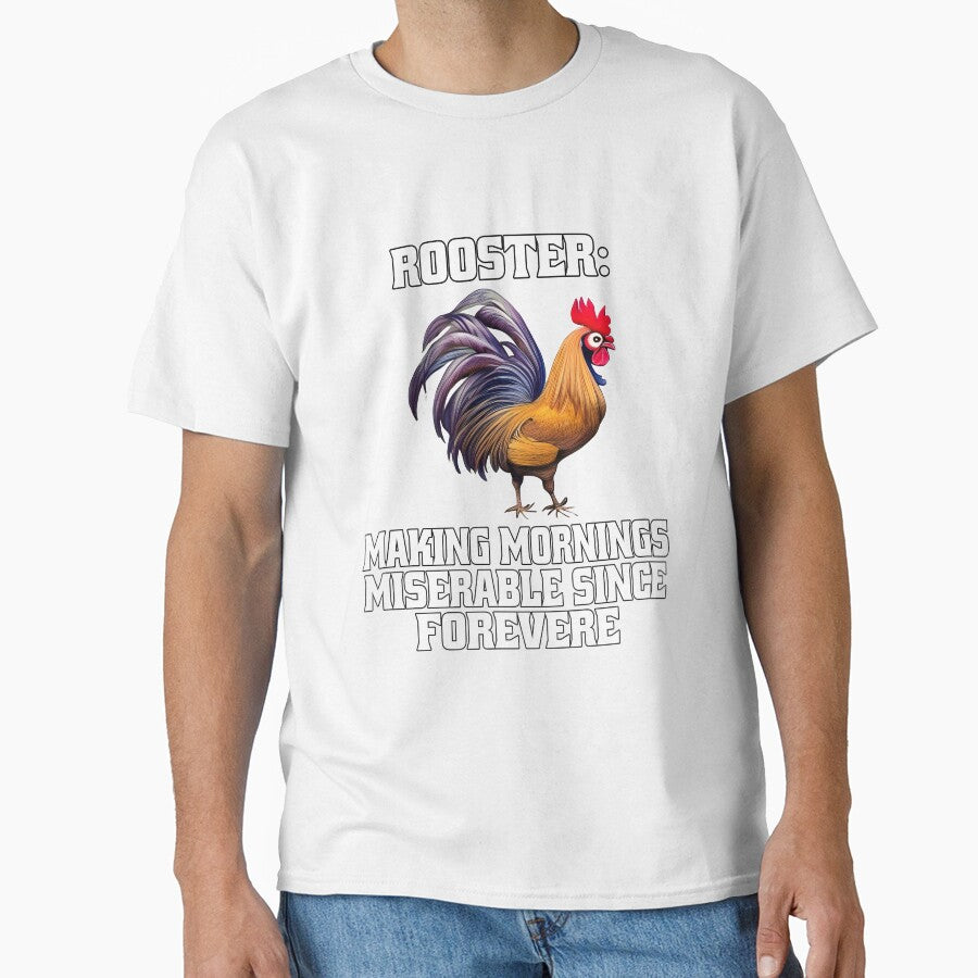 Funny Chicken Farmer Humor Rooster: Making Mornings Miserable Since Forever by fantasticdesign