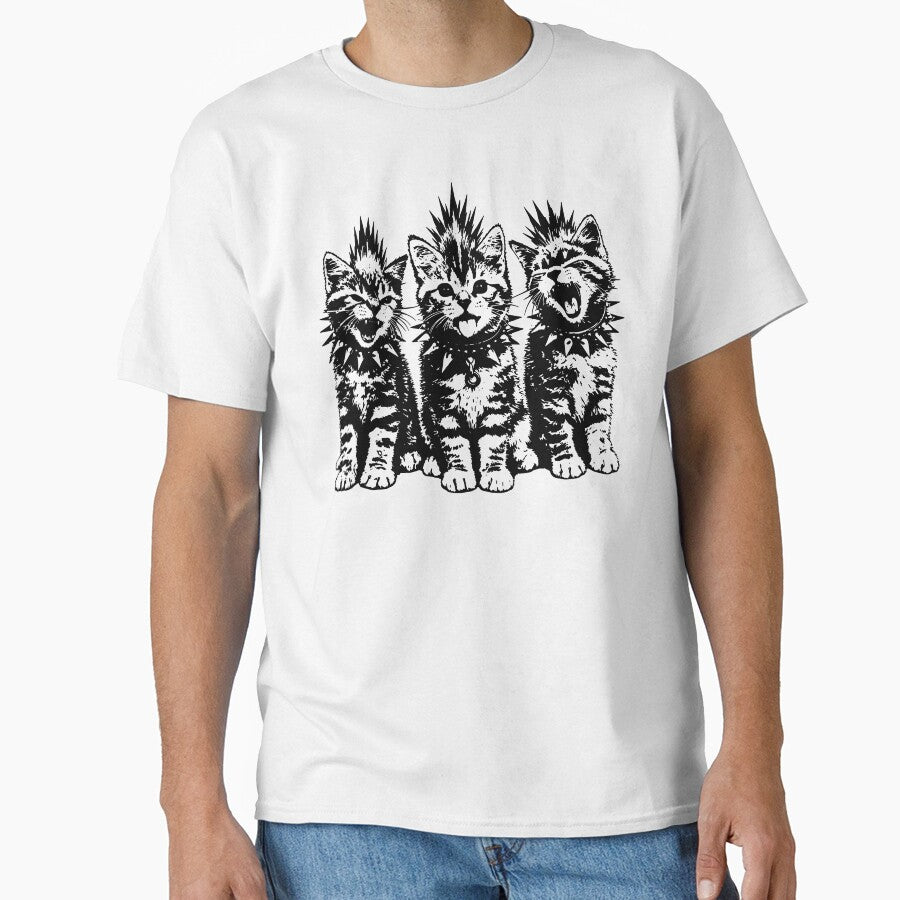 Punk Rock Kittens Heavy Metal Mohawk Alternative Cat Lover by gunaone-design