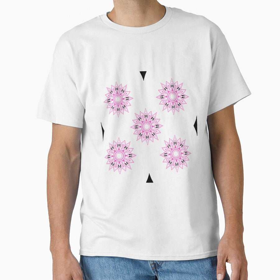 Flower patterns pink on white by Chaoticzarts