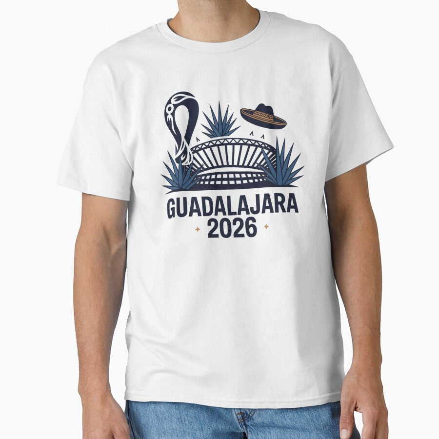 Guadalajara 2026  Mexico Football Soccer Souvenir T-Shirt V14 by DarylWelsh2024