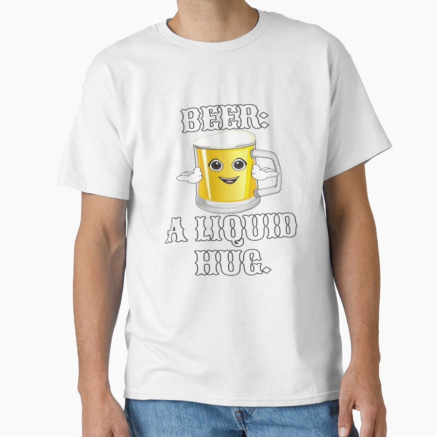 Funny Sarcastic Beer Drinkers Humor Beer: A Liquid Hug by fantasticdesign
