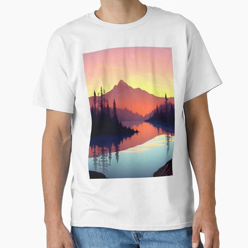 Add a Touch of Beauty and Tranquility to Your Life with Our Stunning Minimalist Landscape Sunrise View Prints by supeart