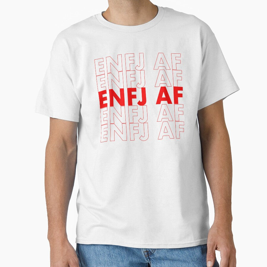 ENFJ AF Red Personality MBTI Funny Shirt by FanaticTee