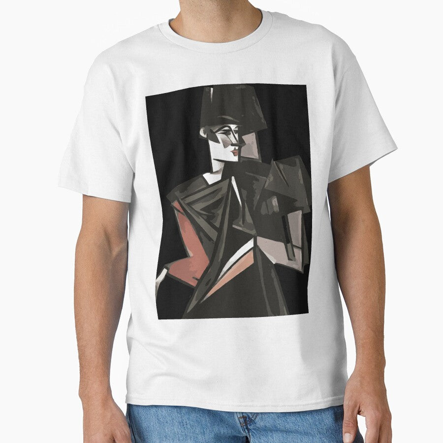 Goth Girl Dancing Geometric Abstract Art by taiche