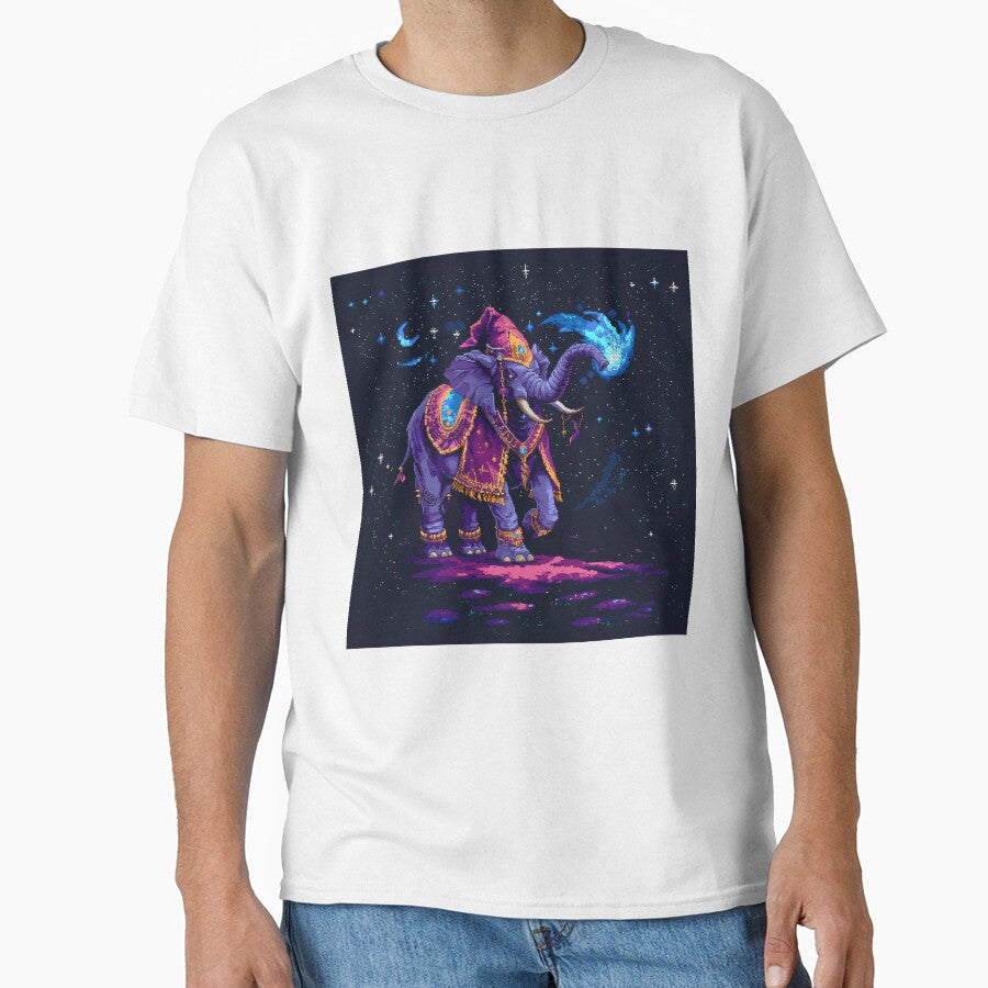 Cosmic Elephant Wizard Pixel Art by Kaos-Bit