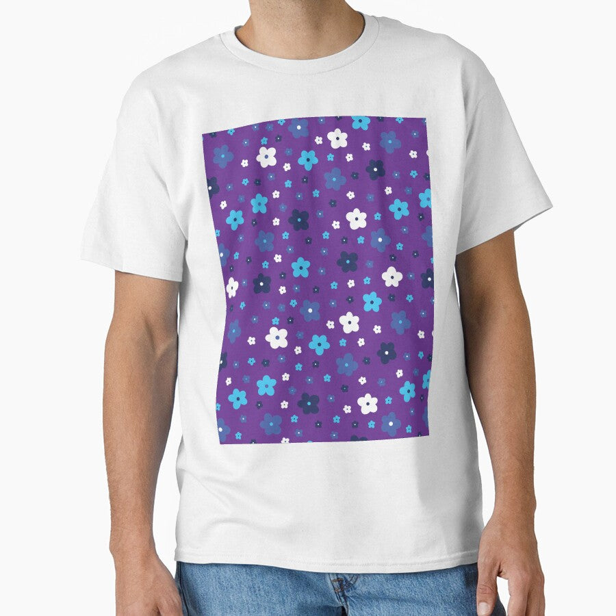 Y2K 2000S COCONUT GIRL AESTHETICS RETRO MINI MICRO TINY SMALL FLORAL FLOWERS PURPLE TURQUOISE WHITE BLUE by blomastudios