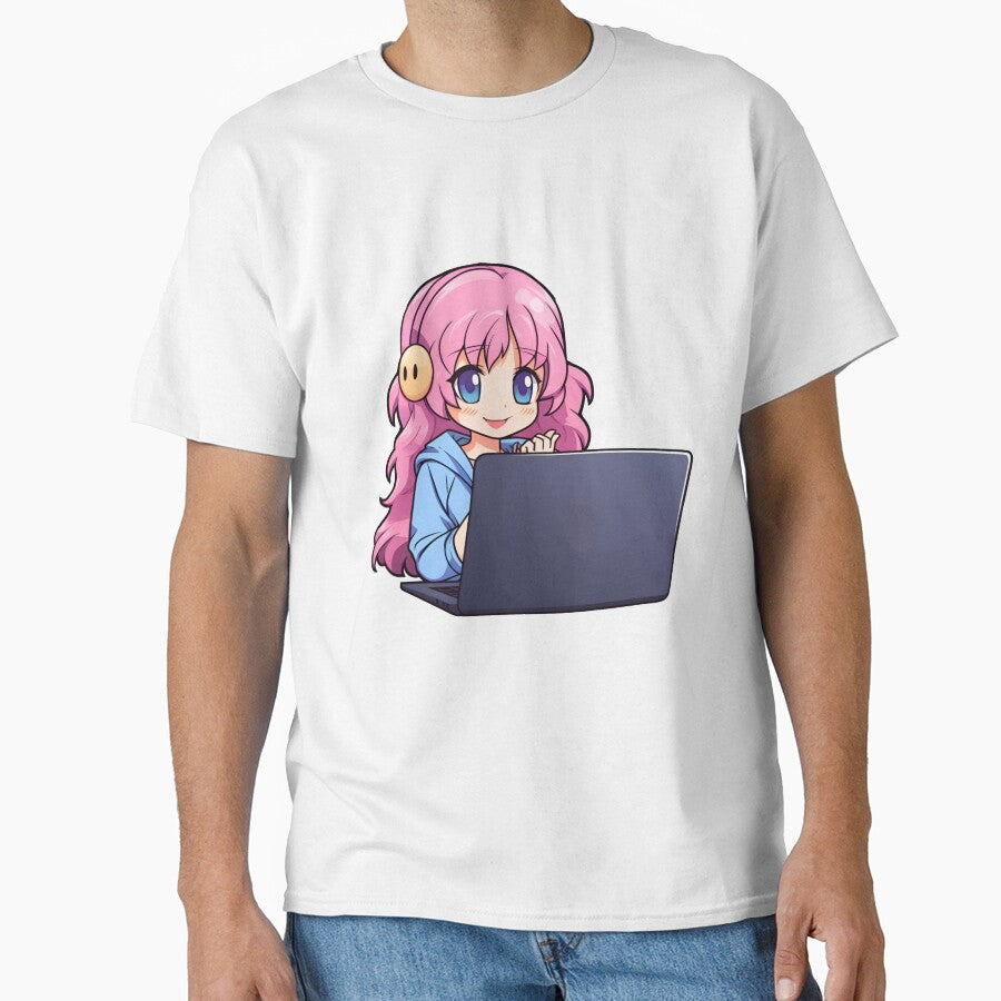 Cute Anime Girl With Laptop by Uryummypie
