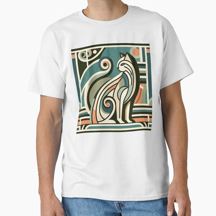 Art Deco Cat Elegance by JoeysPODShop