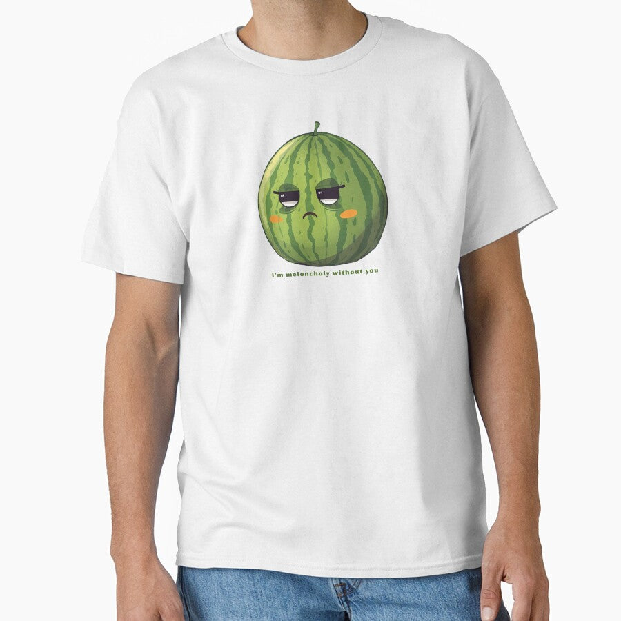 I’m Meloncholy Without You - Cute Pun | TeeHee Puns Funny Design by TeeHee Puns