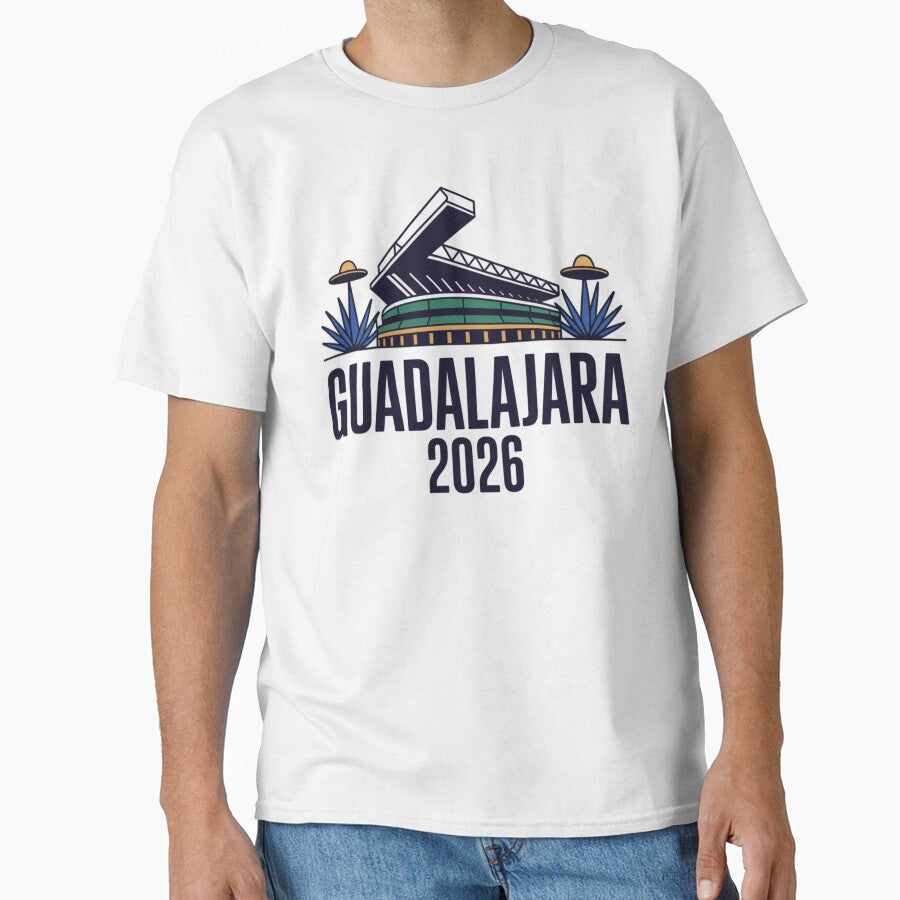 Guadalajara 2026  Mexico Football Soccer Souvenir T-Shirt V18 by DarylWelsh2024