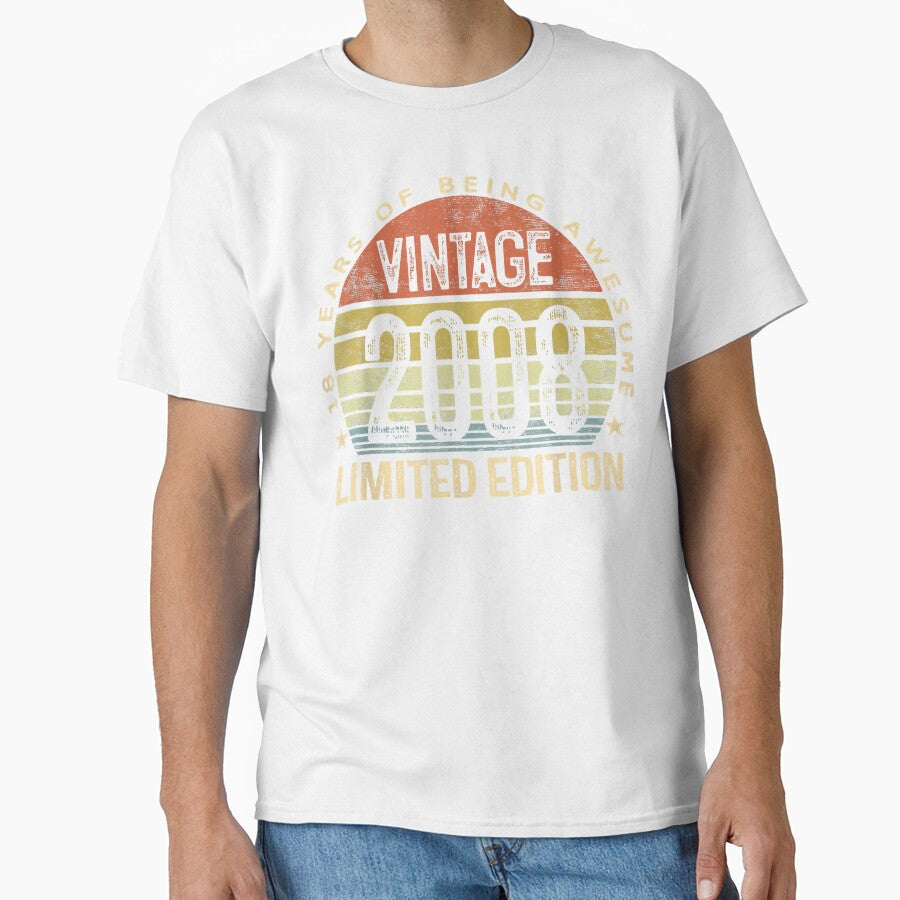 Vintage 2008 Limited Edition 18 Year Old 18Th Birthday T Shi by sudohoconline