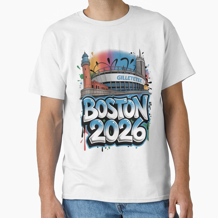 Boston 2026 New England Soccer Souvenir T-Shirt V3 by DarylWelsh2024
