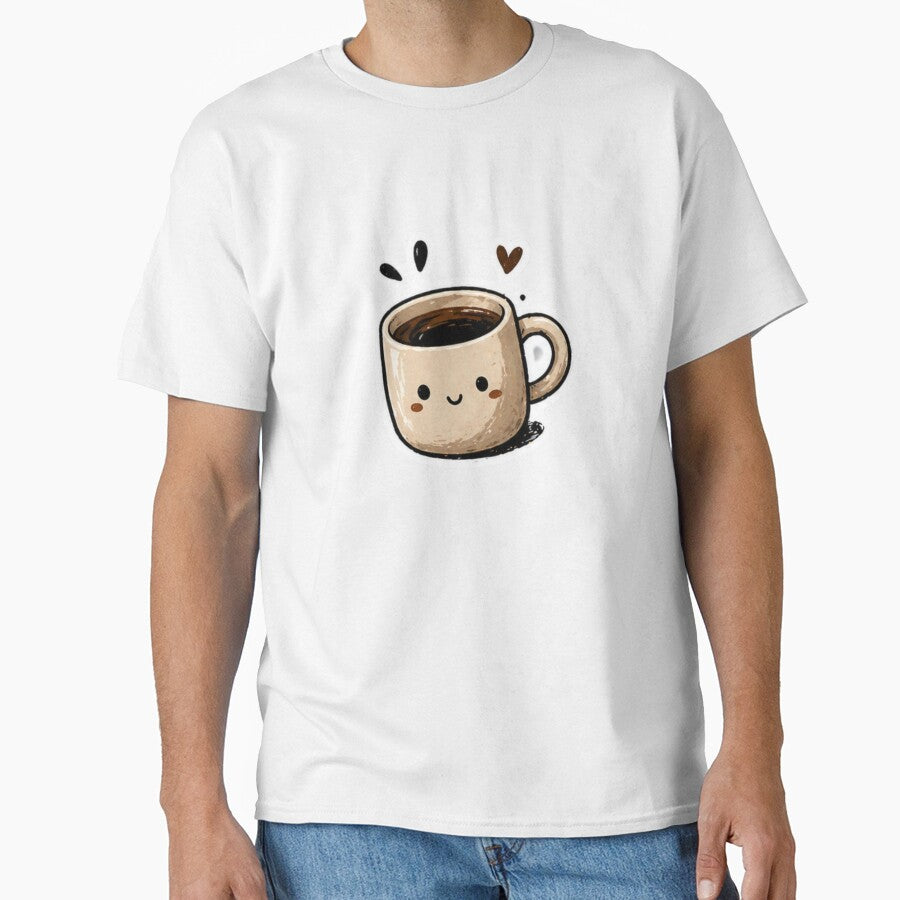 Cute Kawaii Coffee Cup Sticker – Happy Coffee Lover Cartoon Mug by WeirdSketcher