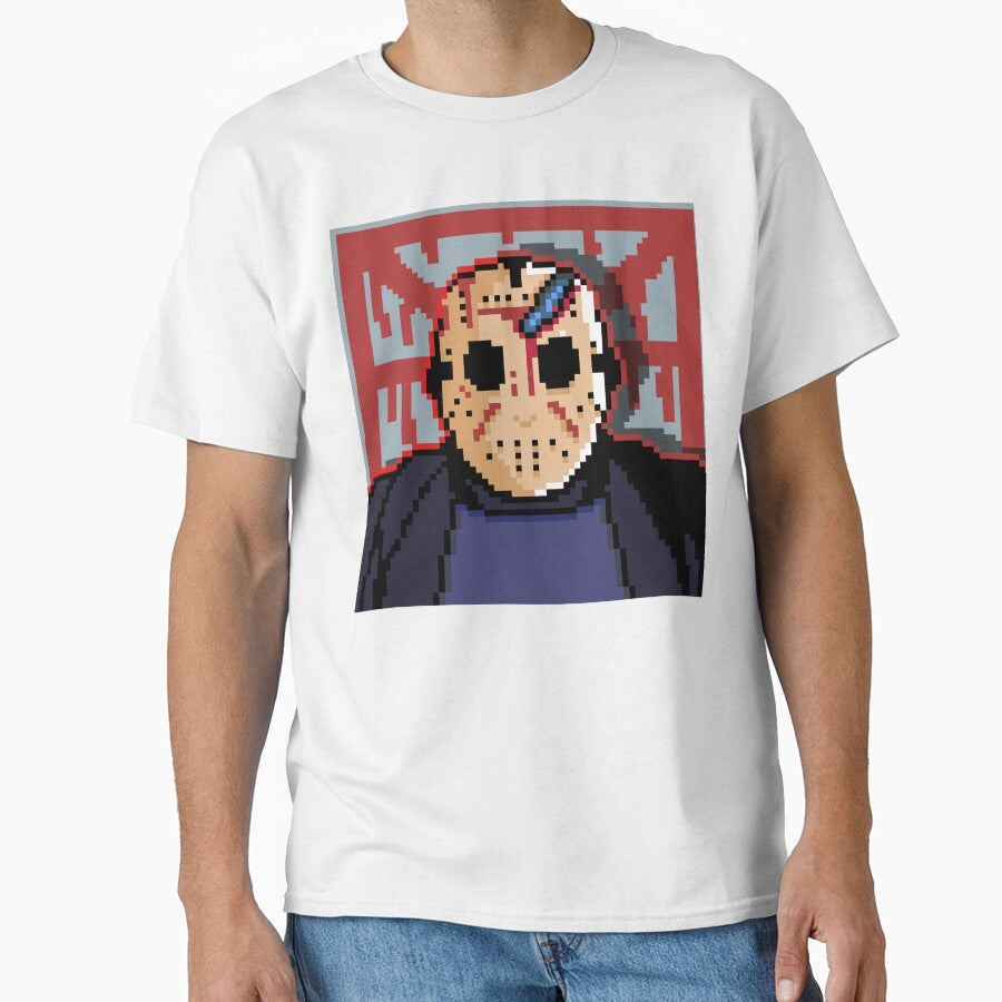 Friday The 13th 'Jason Vorhees' Pixel Art Portrait by Breadbin Art