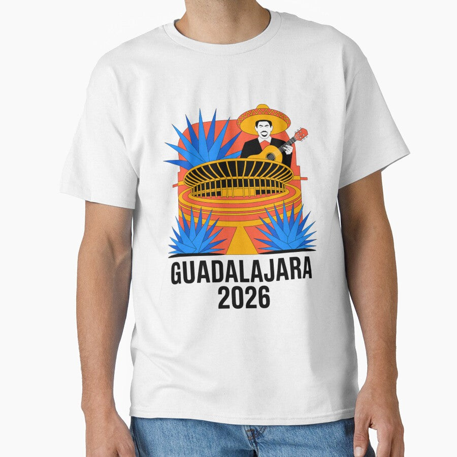 Guadalajara 2026  Mexico Football Soccer Souvenir T-Shirt V8 by DarylWelsh2024