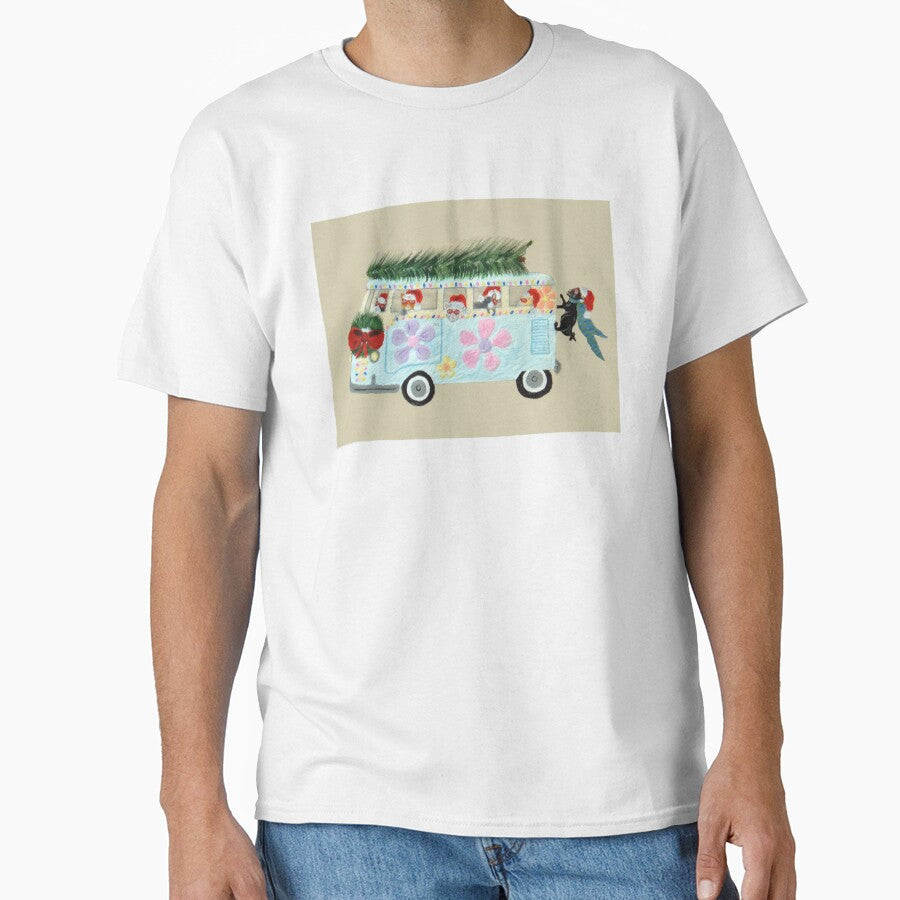 Crazy Cats in their Hippie Christmas Van by Squirreldumplings
