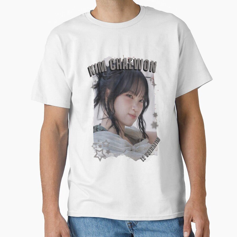 Le Sserafimm Kim Chaewon Kpop Girl Group Black and White Collage Design by AJUNICE STUDIO