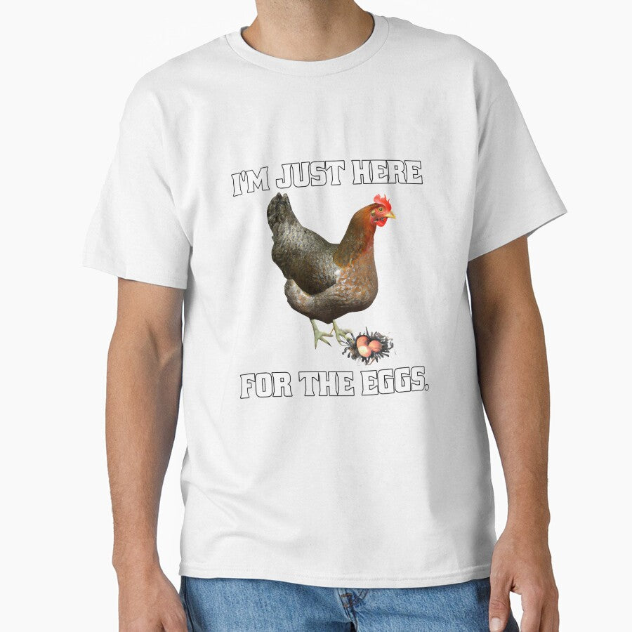 Funny Chicken Farmer Humor I’m Just Here For The Eggs by fantasticdesign