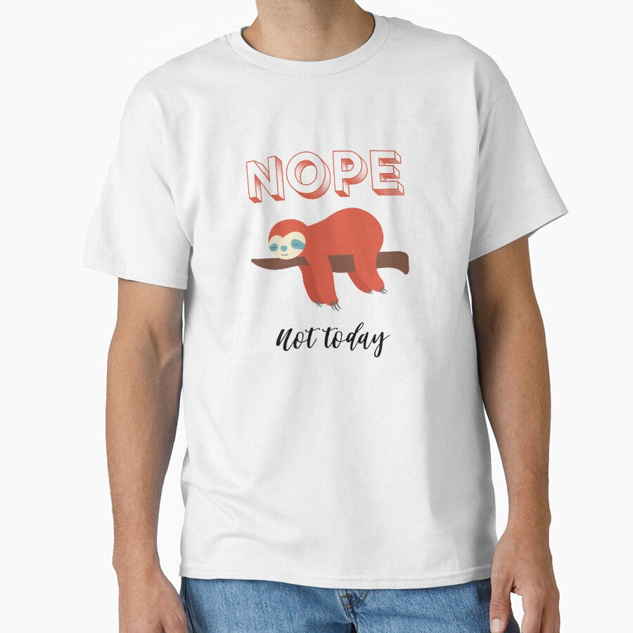 Nope Not Today Lazy Hanging Sloth by Marie  Labradore