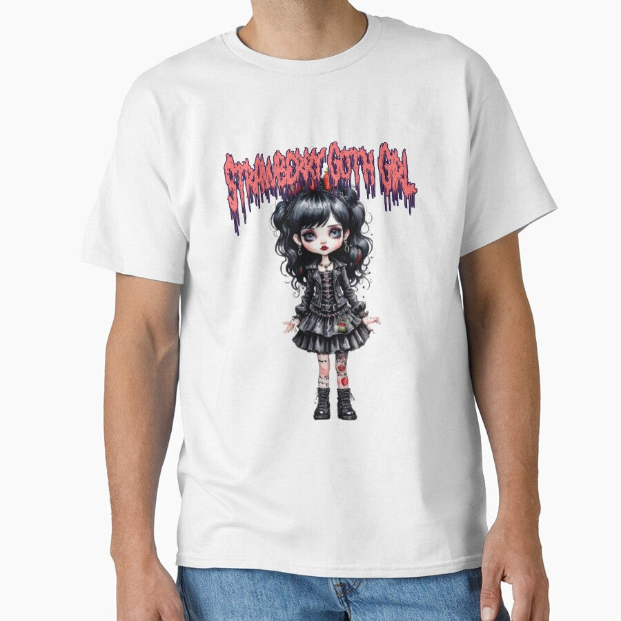 Cute Kawaii Goth Girl in watercolor paint by EmeraldCauldren