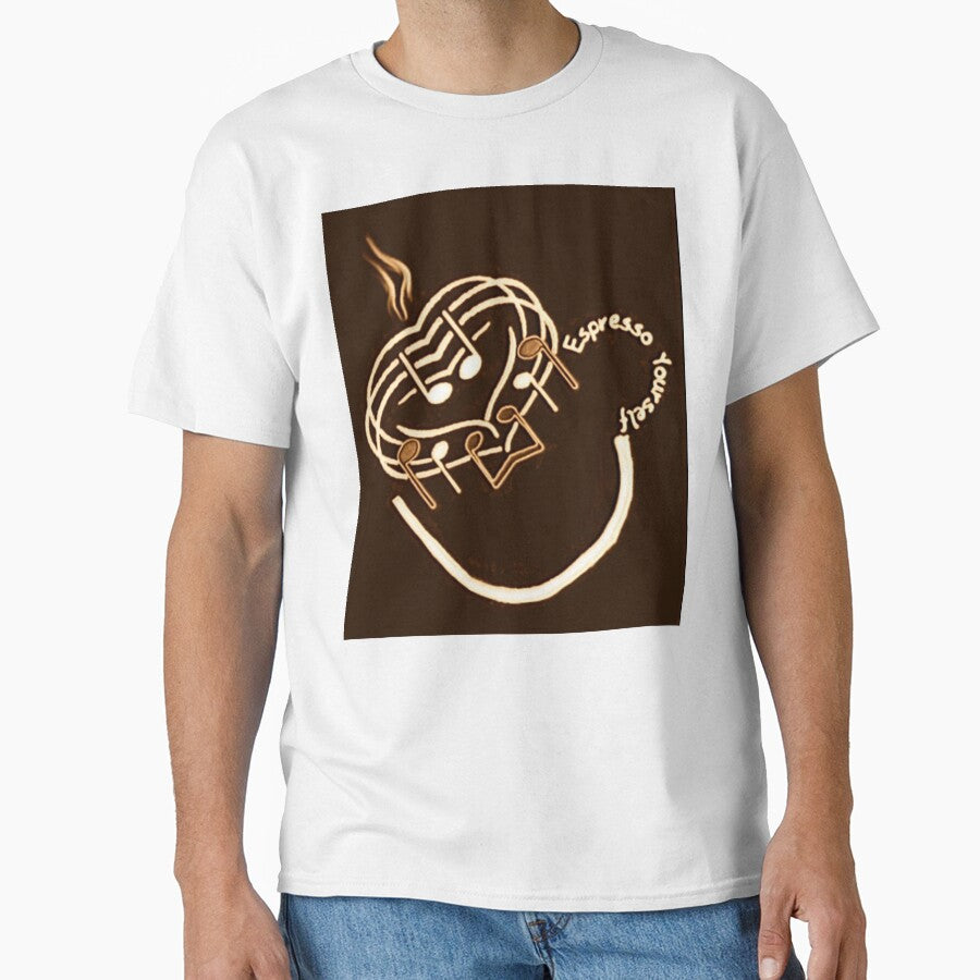 Musical Espresso Coffee Cup Pun Brown by IvaRenee