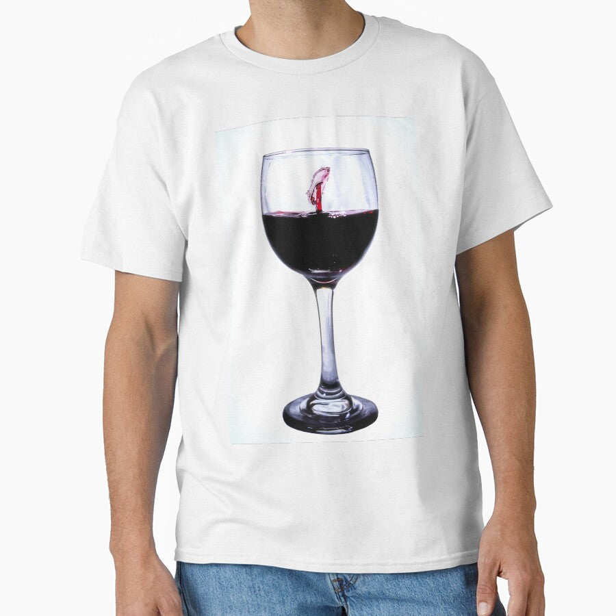 I see a Fish in my Wine  red wine drops collide in a wine glass by MarniePatchett