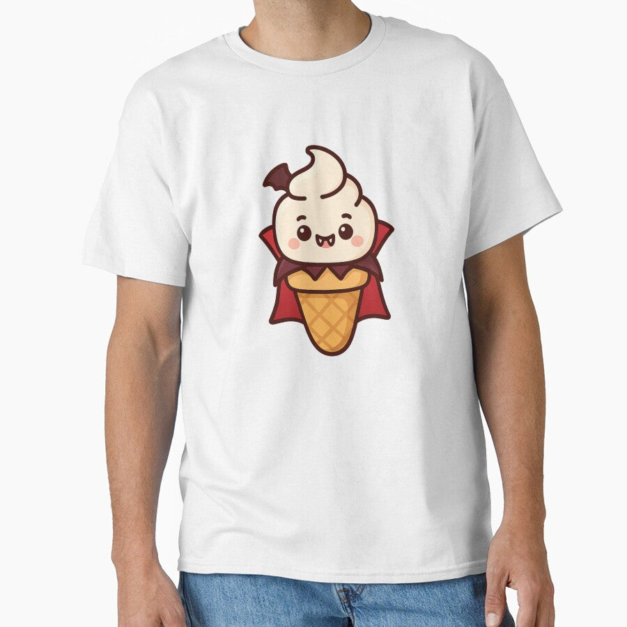 Kawaii Halloween Vampire Ice Cream Cone Cute Spooky Dessert by ThaiArtShop