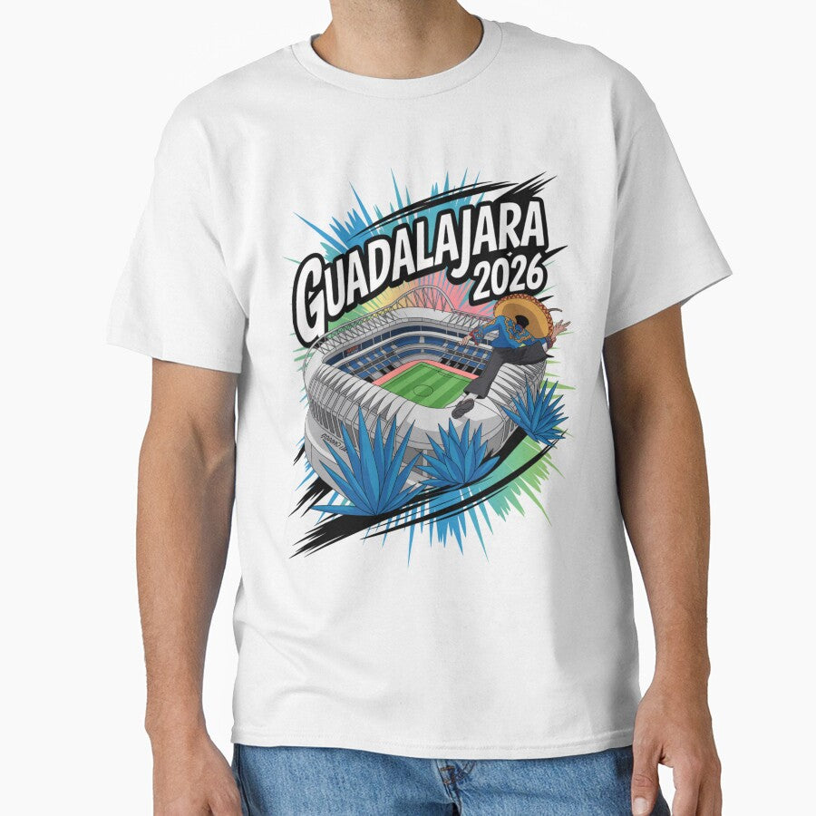 Guadalajara 2026  Mexico Football Soccer Souvenir T-Shirt V20 by DarylWelsh2024