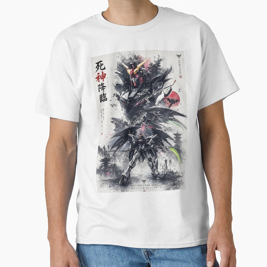 Gundam Deathscythe Hell XXXG-01D2 Anime Mecha | Dark Winged Mobile Suit Art by Dyan4