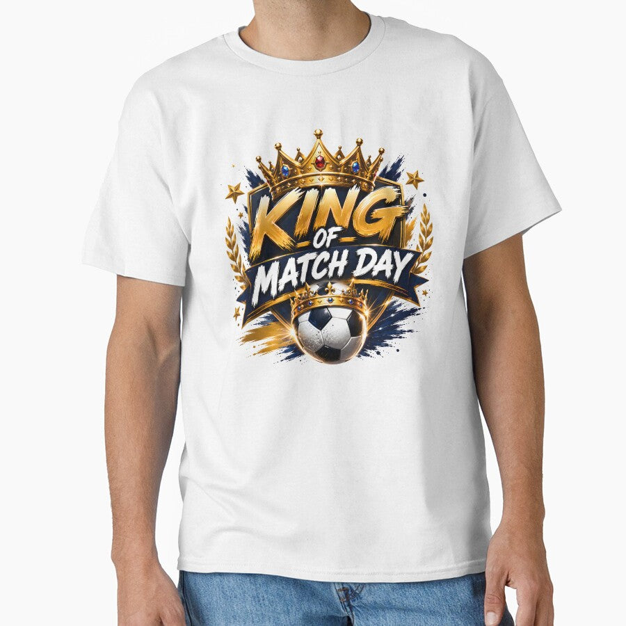 Football Fan Crown Soccer Ball T-Shirt by TrueArtVibes